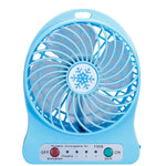 Mini Portable USB Rechargeable Fan with LED Light | Handheld & Desktop Cooling Fan (1200mAh Battery)