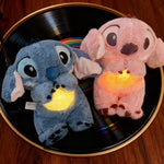 Interactive Breathing Stitch Plush Toy with Light, Music & Breathing Motion – Soft Sleeping Companion