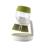 Soap Dispensing Dish Brush with Refillable Soap Reservoir – Multi-Purpose Kitchen Scrub Brush with Drip Tray