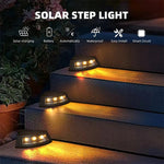 4-Pack Solar LED Step Lights – Waterproof Outdoor Stair, Fence & Deck Lights (Warm White / Cool White)