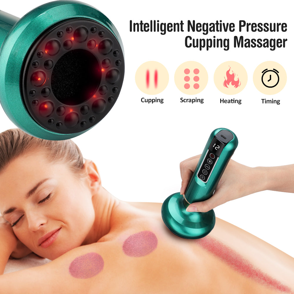 Intelligent Negative Pressure Cupping Massager – Electric Heating Vacuum Therapy Device