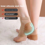 Plantar Fasciitis Heel Socks – Silicone Gel Heel Protectors for Cracked Heels, Achilles Tendon Support & Pain Relief