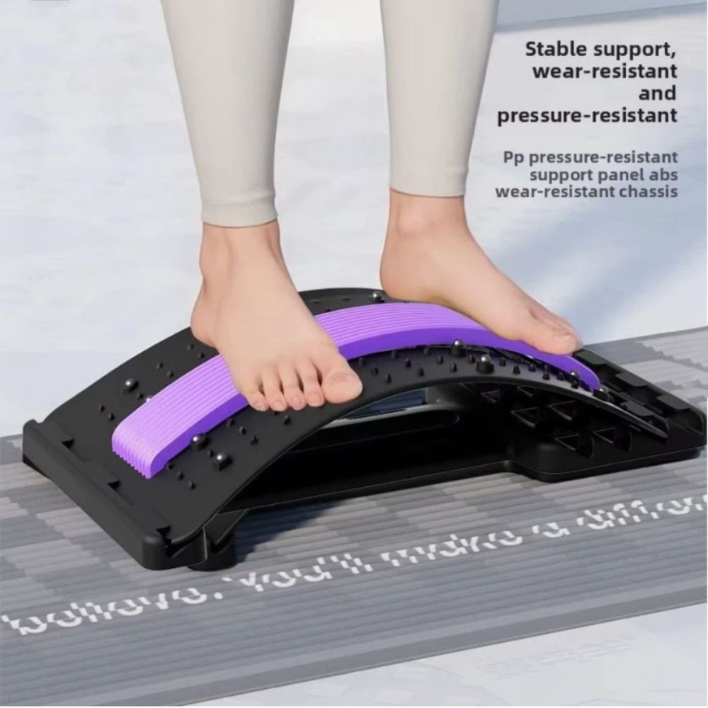 3-Level Adjustable Back Stretcher – Lumbar Support & Back Pain Relief Massager with Acupressure Points