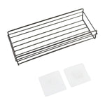 No-Drill Wall Mounted Storage Rack | Metal Bathroom & Kitchen Organizer Shelf