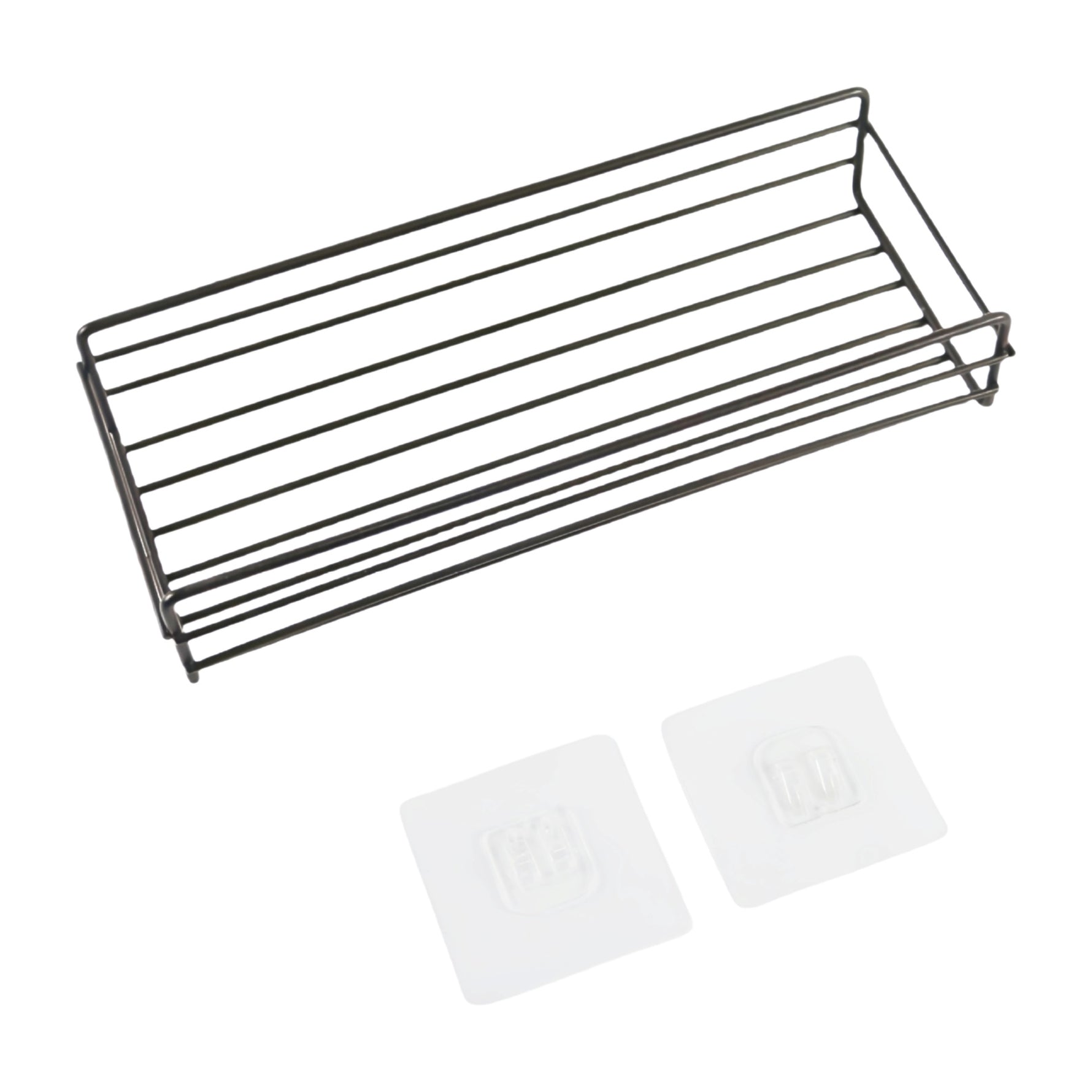 No-Drill Wall Mounted Storage Rack | Metal Bathroom & Kitchen Organizer Shelf