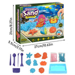 Dynamic Sand Play Set – 750g Magic Kinetic Sand Kit with Molds & Tools for Kids