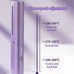 2-in-1 Cordless Hair Straightening & Curling Brush | Portable USB Rechargeable Hair Styler