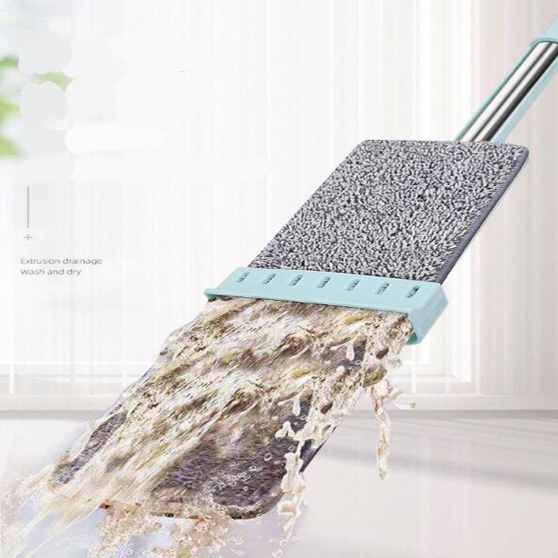 Flat Floor Squeeze Mop – Hands-Free Self-Wringing Wet & Dry Microfiber Cleaning Mop
