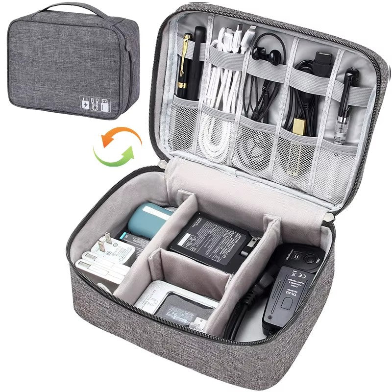 Waterproof Travel Electronic Organizer Bag – Portable Cable, Charger, USB & Gadget Storage Case