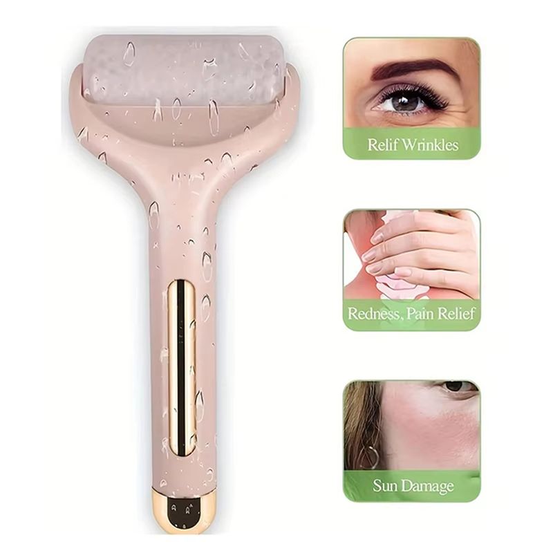 Facial Ice Roller for Face & Eyes | Cooling Massager for Puffiness, Wrinkles & Skin Firming