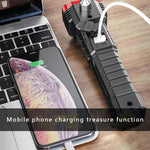Multi-Functional LED Rechargeable Flashlight with Safety Hammer, Window Breaker, COB Work Light & Power Bank