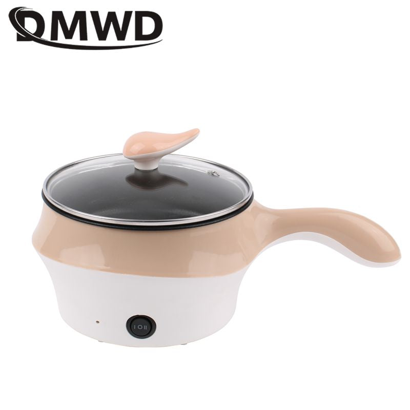 2-in-1 Electric Cooking Pot with Stainless Steel Steamer – Multi-Function Mini Hot Pot & Food Steamer