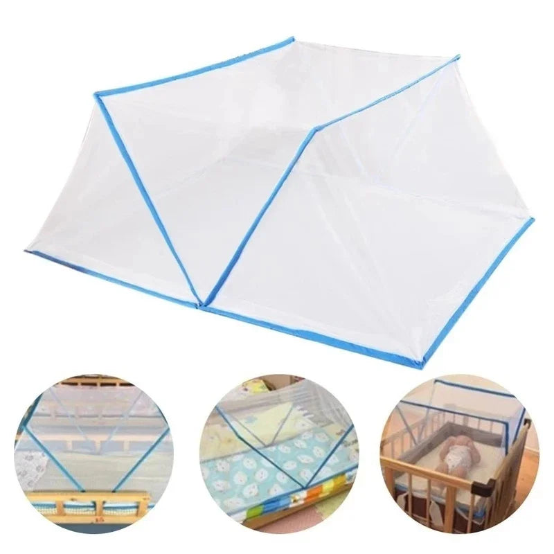 Foldable Pop-Up Mosquito Net Tent for Bed – Portable Zippered Insect Protection