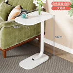 Minimalist C-Shaped Sofa Side Table | Space-Saving Wooden End Table for Living Room & Bedroom