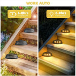 4-Pack Solar LED Step Lights – Waterproof Outdoor Stair, Fence & Deck Lights (Warm White / Cool White)