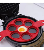 Silicone 7-Hole Pancake Mold – Nonstick Circular Frying Pan Insert for Breakfast, Eggs, Pancakes, DIY Baking