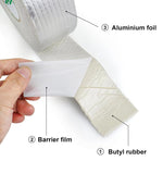 Single Sided Aluminum Foil Butyl Tape – High Temperature Resistant Waterproof Flashing Tape