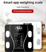 Smart Body Fat Scale – Electronic Digital Health Weighing Scale with Charging Port & Gradient Design