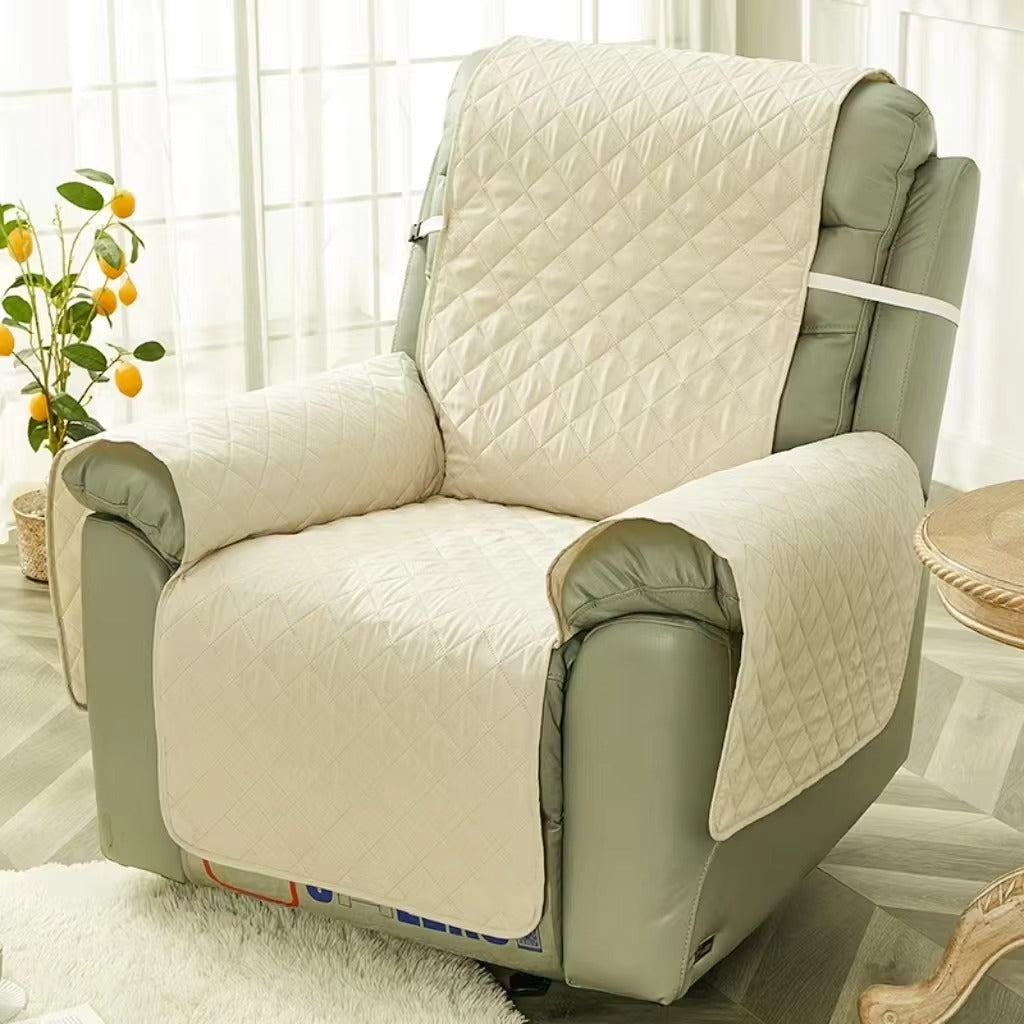 Solid Color Recliner Sofa Cover – Anti-Slip Armchair Protector for Pets, Kids & Daily Use (1 Seater)