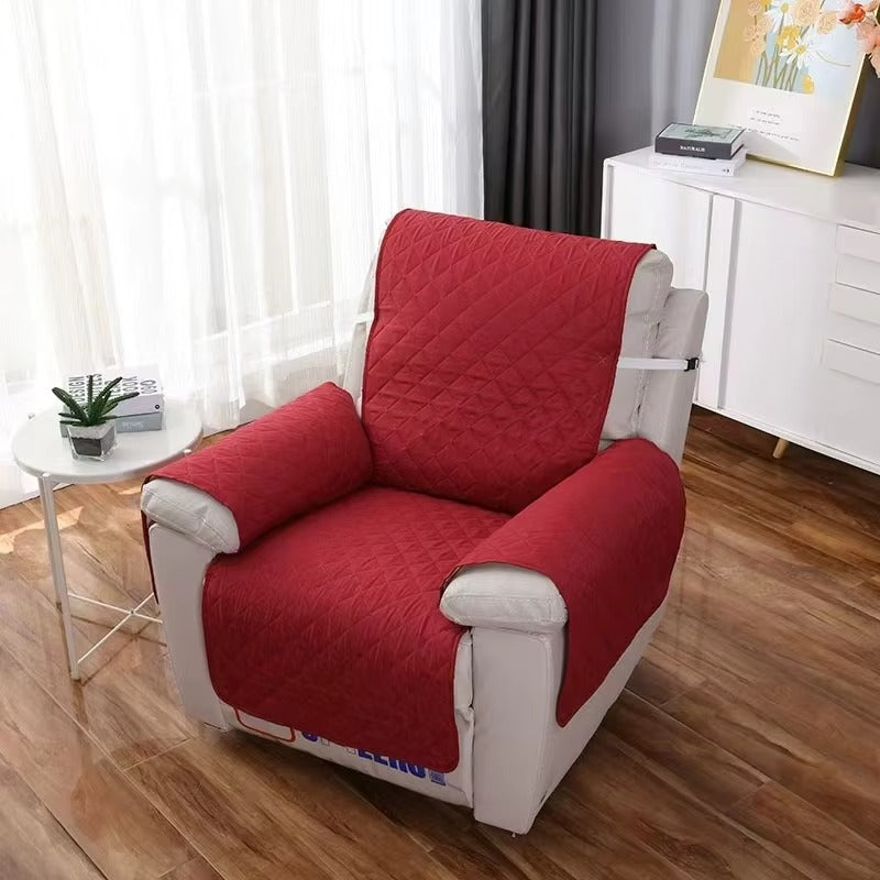 Solid Color Recliner Sofa Cover – Anti-Slip Armchair Protector for Pets, Kids & Daily Use (1 Seater)