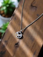 Sparkling Silver Pendant Necklaces with Stud Earrings