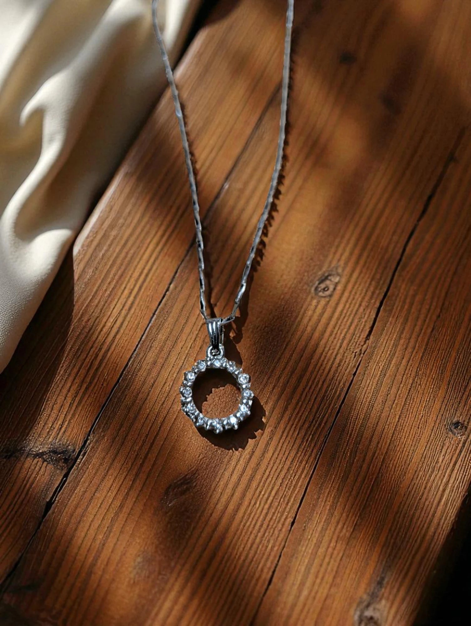 Sparkling Silver Pendant Necklaces with Stud Earrings