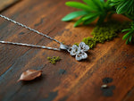 Sparkling Silver Pendant Necklaces with Stud Earrings
