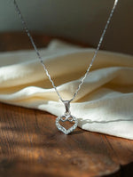 Sparkling Silver Pendant Necklaces with Stud Earrings