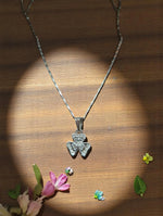 Sparkling Silver Pendant Necklaces with Stud Earrings
