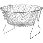 Stainless Steel Folding Frying Basket – Mesh Oil Drain Colander