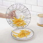 Stainless Steel Folding Frying Basket – Mesh Oil Drain Colander