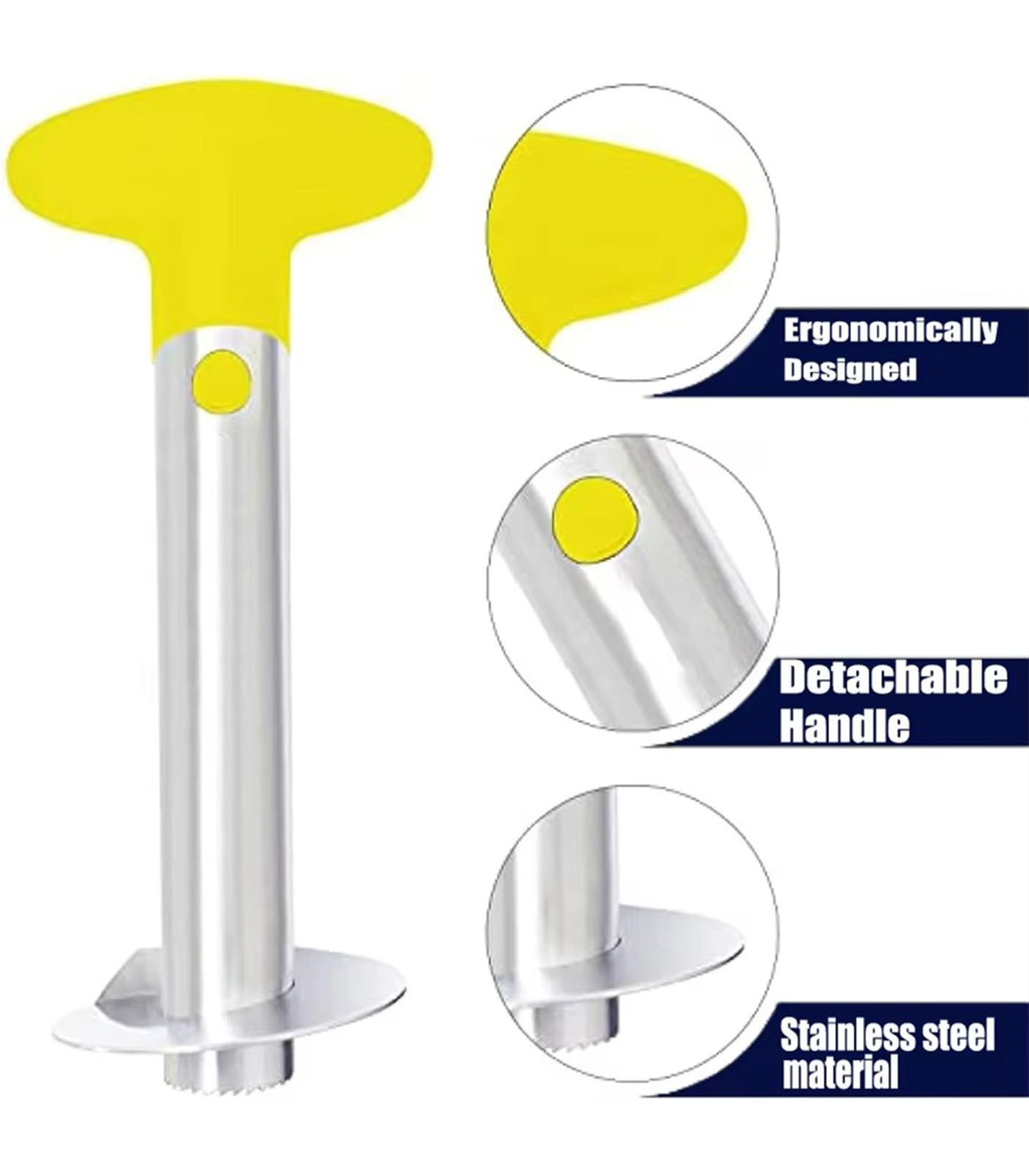 Stainless Steel Pineapple Corer and Slicer Tool – Pineapple Core Remover & Cutter for Home Kitchen