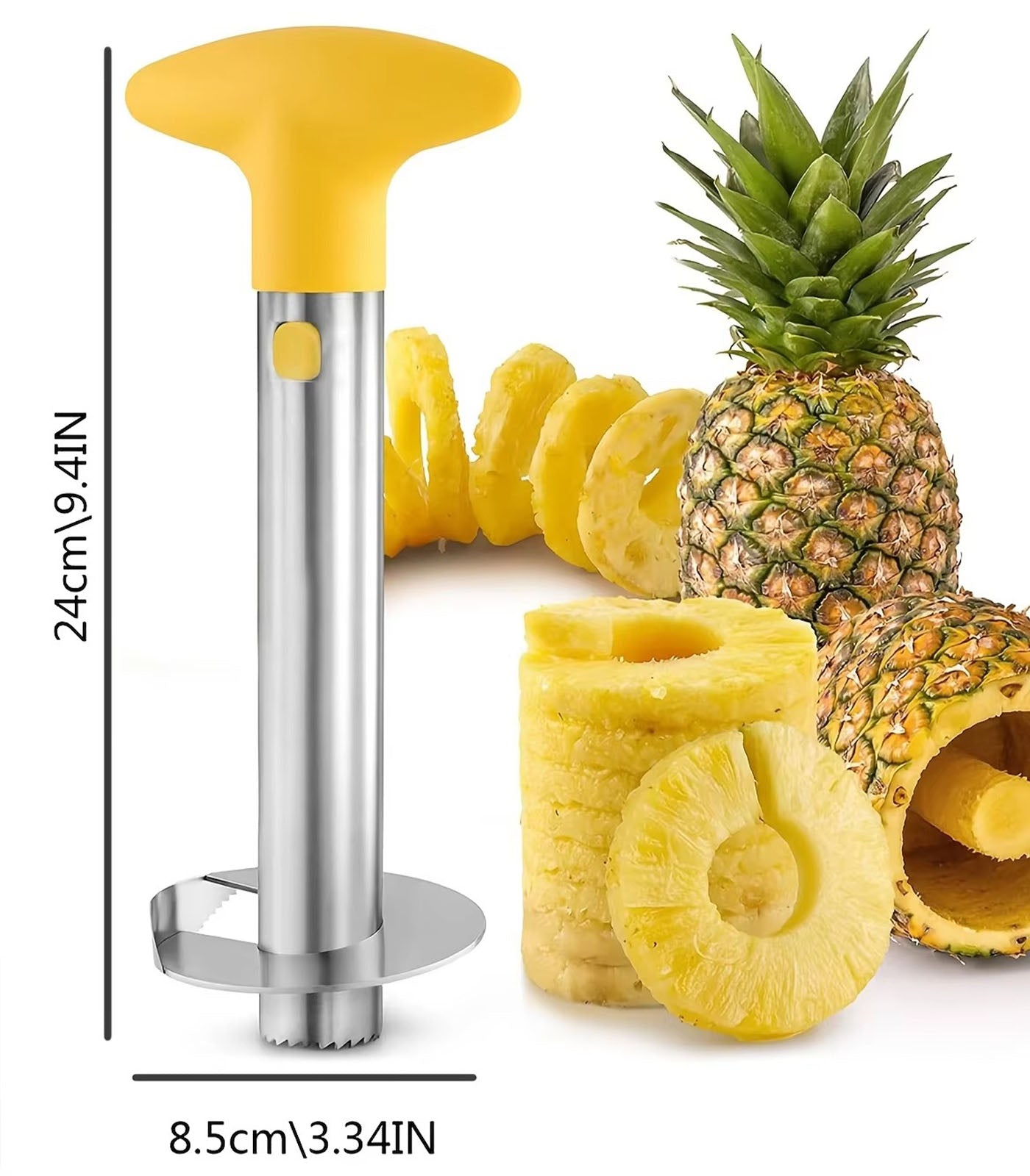 Stainless Steel Pineapple Corer and Slicer Tool – Pineapple Core Remover & Cutter for Home Kitchen