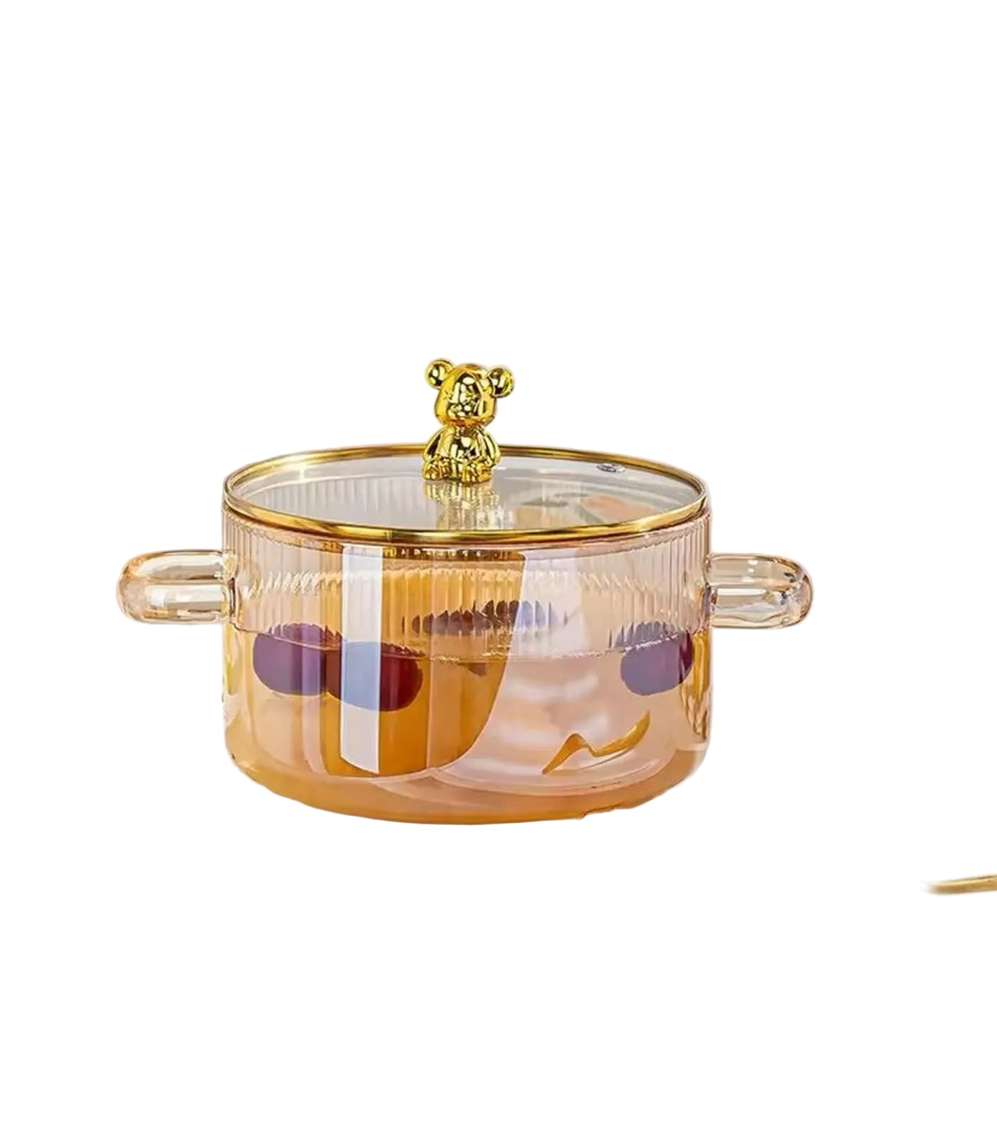 High Borosilicate Glass Saucepan – Clear Pot with Handles & Lid for Soup, Sauce & Heating