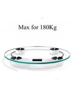 Transparent Digital Body Weight Scale – LCD Electronic Weighing Scale - 180KG