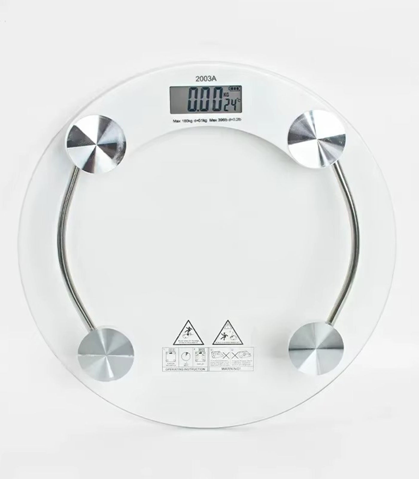 Transparent Digital Body Weight Scale – LCD Electronic Weighing Scale - 180KG