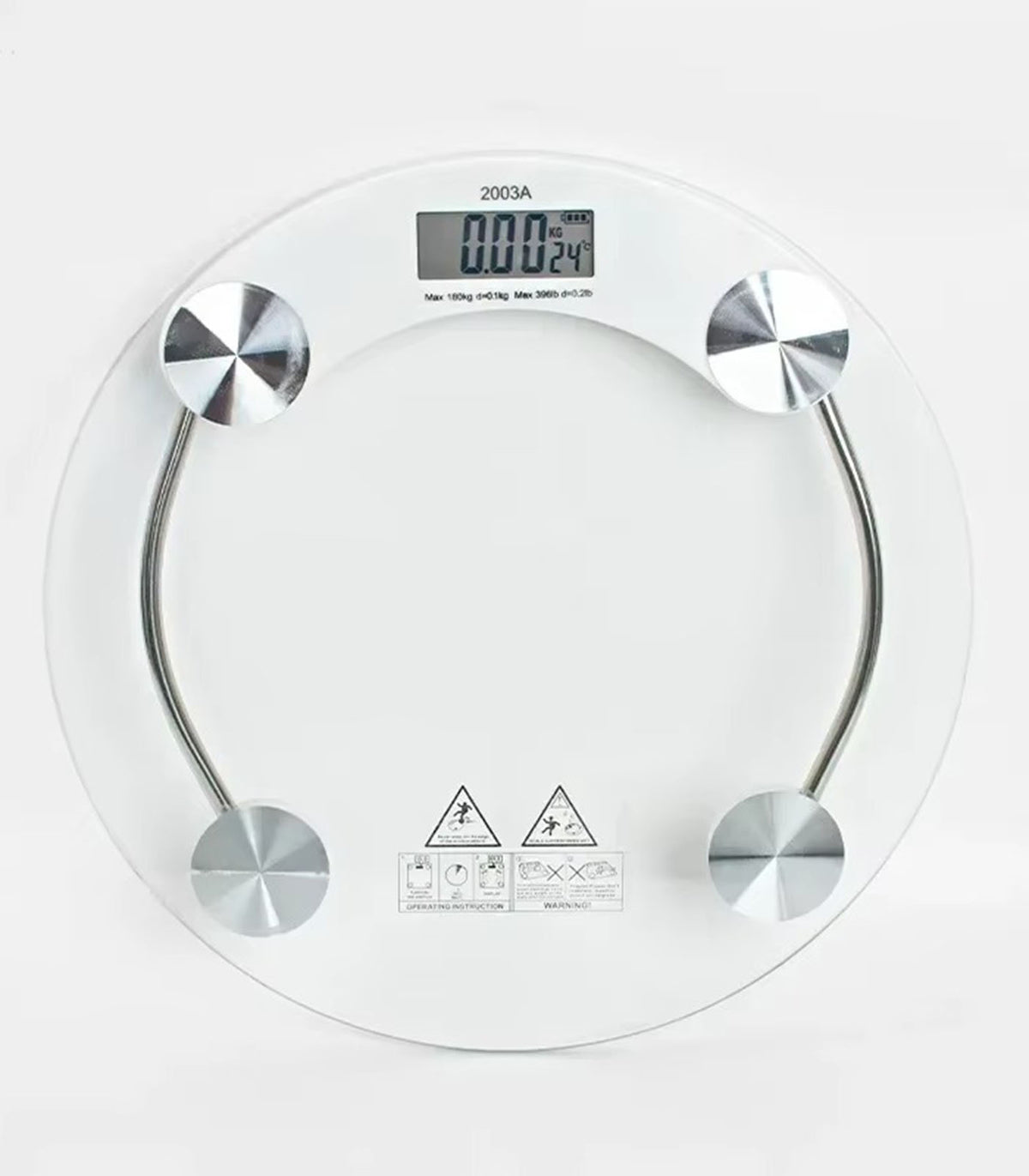 Transparent Digital Body Weight Scale – LCD Electronic Weighing Scale - 180KG