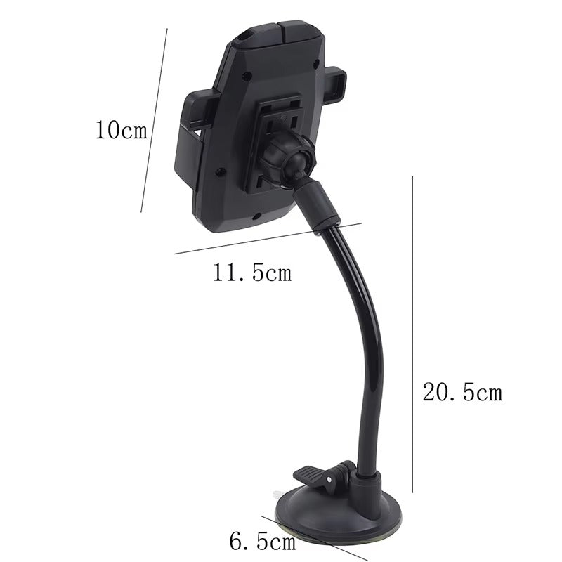 Universal Car Phone Holder – Cup Holder & Windshield Mount with Locking Grip