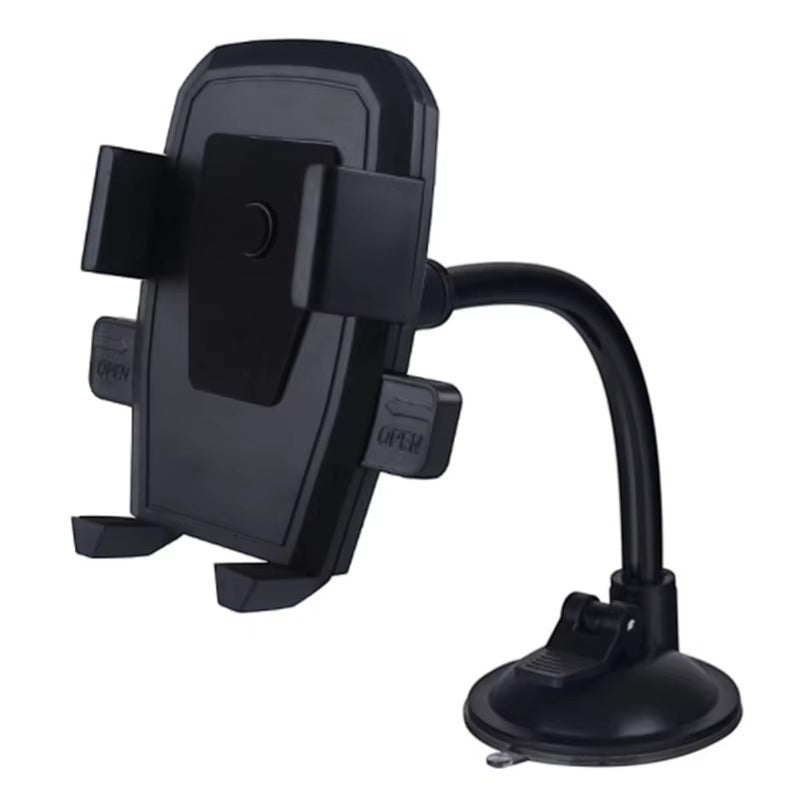 Universal Car Phone Holder – Cup Holder & Windshield Mount with Locking Grip