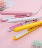 Portable 2-in-1 Mini Hair Straightener &amp; Crimper – Fast Heating Ceramic Hair Styling Tool for Women