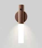 Automatic PIR Motion Sensor Rechargeable Night Light | LED Magnetic Wooden Wall Lights