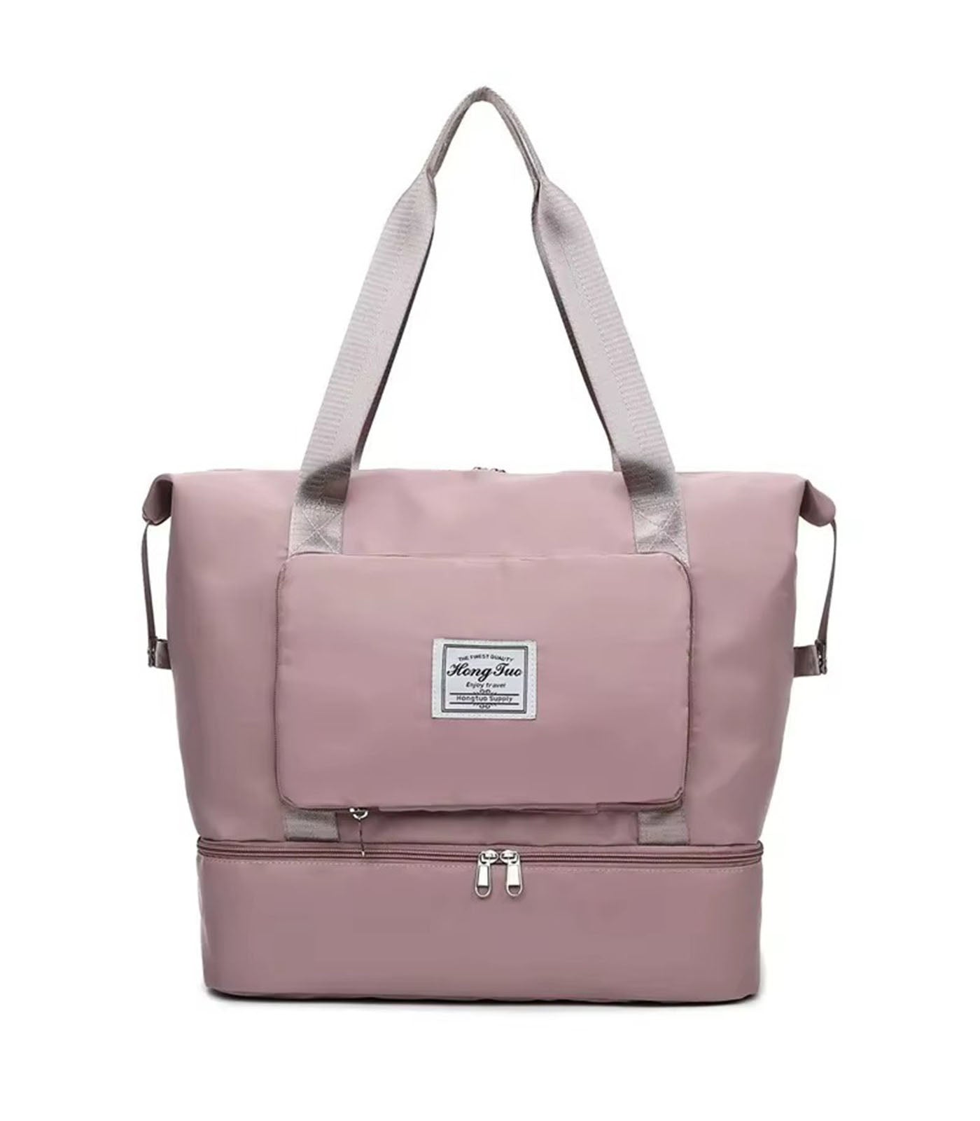 Foldable Travel Bag  Large Capacity Fitness, Swimming, and Maternity Bag with DryWet Separation for CarryOn Luggage