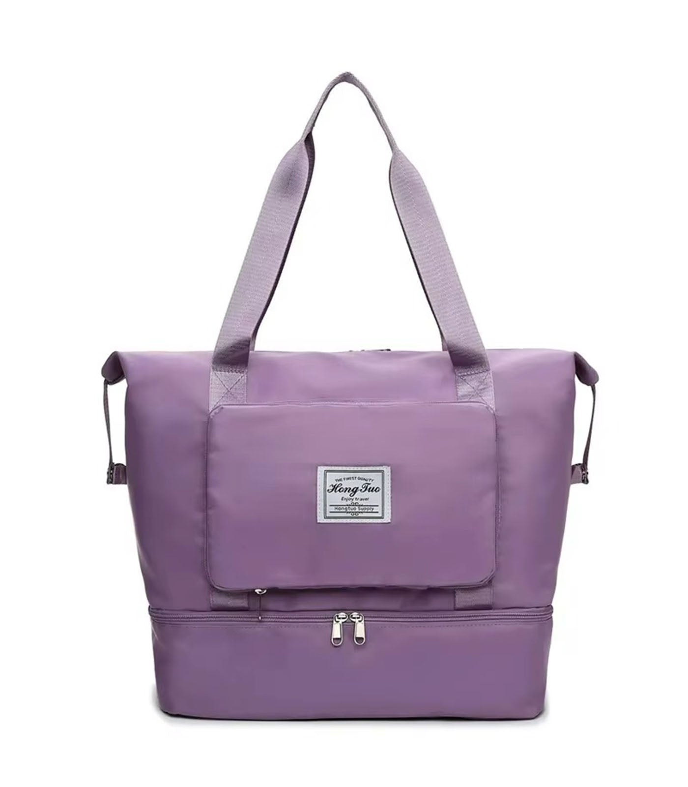 Foldable Travel Bag  Large Capacity Fitness, Swimming, and Maternity Bag with DryWet Separation for CarryOn Luggage