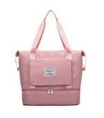 Foldable Travel Bag  Large Capacity Fitness, Swimming, and Maternity Bag with DryWet Separation for CarryOn Luggage