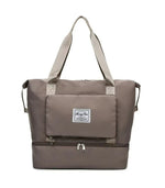 Foldable Travel Bag  Large Capacity Fitness, Swimming, and Maternity Bag with DryWet Separation for CarryOn Luggage