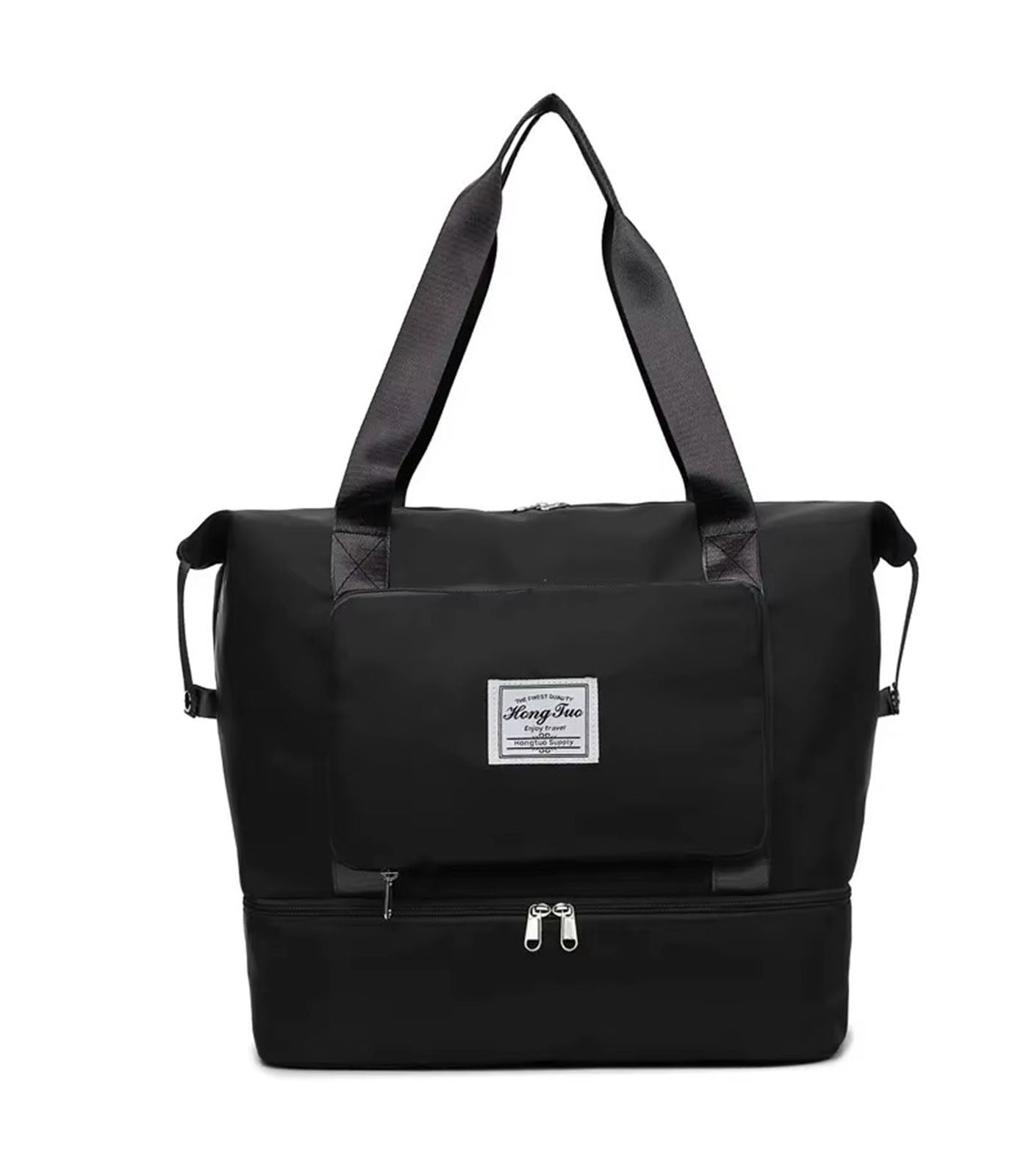 Foldable Travel Bag  Large Capacity Fitness, Swimming, and Maternity Bag with DryWet Separation for CarryOn Luggage