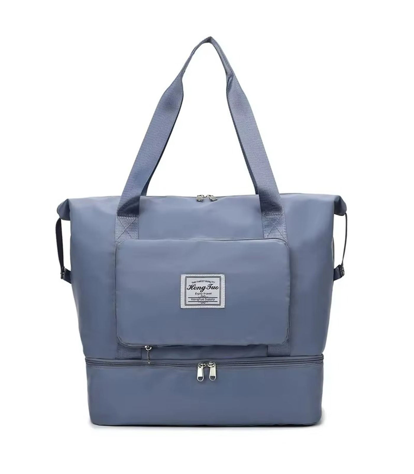 Foldable Travel Bag  Large Capacity Fitness, Swimming, and Maternity Bag with DryWet Separation for CarryOn Luggage