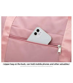Foldable Travel Bag  Large Capacity Fitness, Swimming, and Maternity Bag with DryWet Separation for CarryOn Luggage
