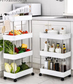 Rolling Gap Storage Rack – Slim Slide Organizer Shelf for Kitchen, Bathroom, &amp; Living Room