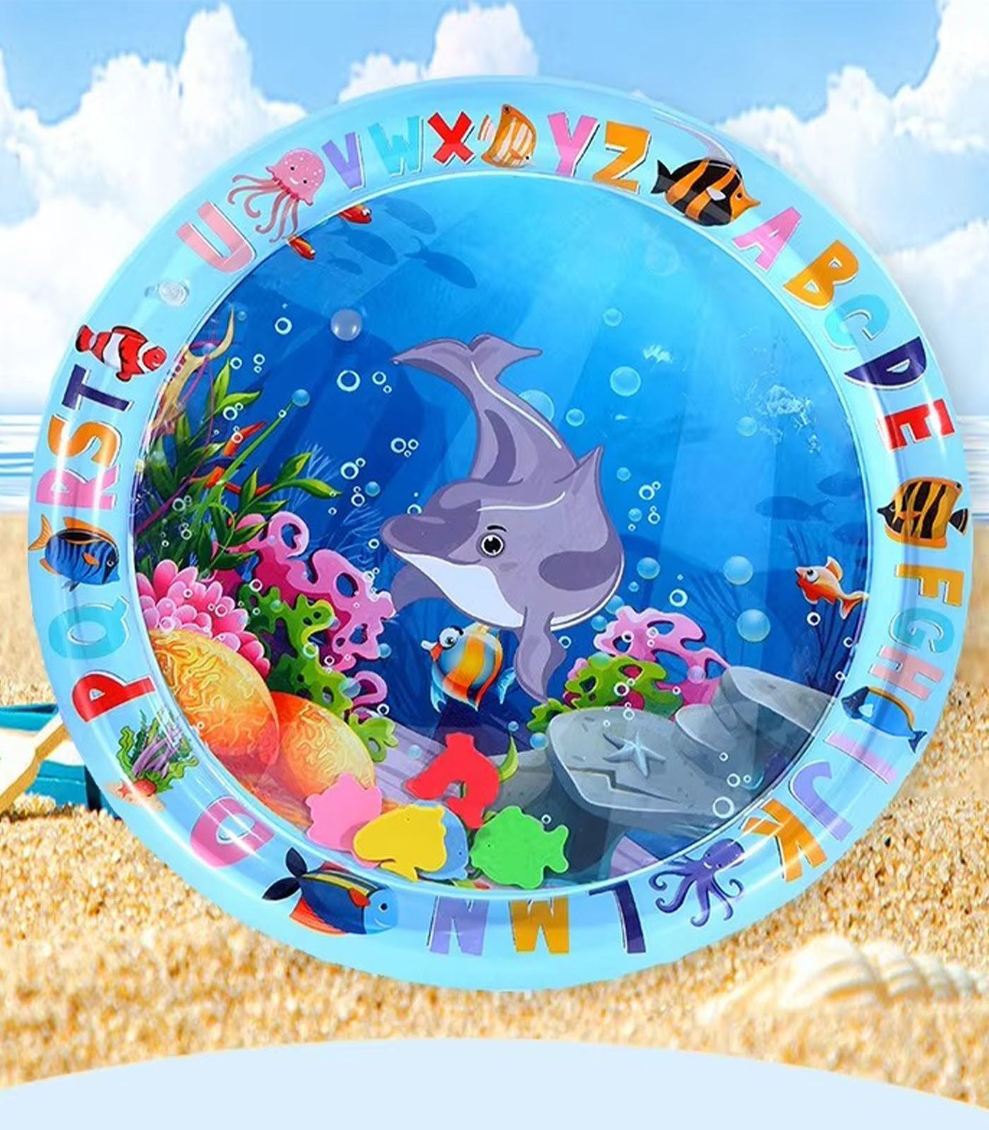 Inflatable Baby Water Play Mat – Tummy Time Cushion for Infants & Toddlers, Soft PVC Pad for Early Learning & Sensory Development